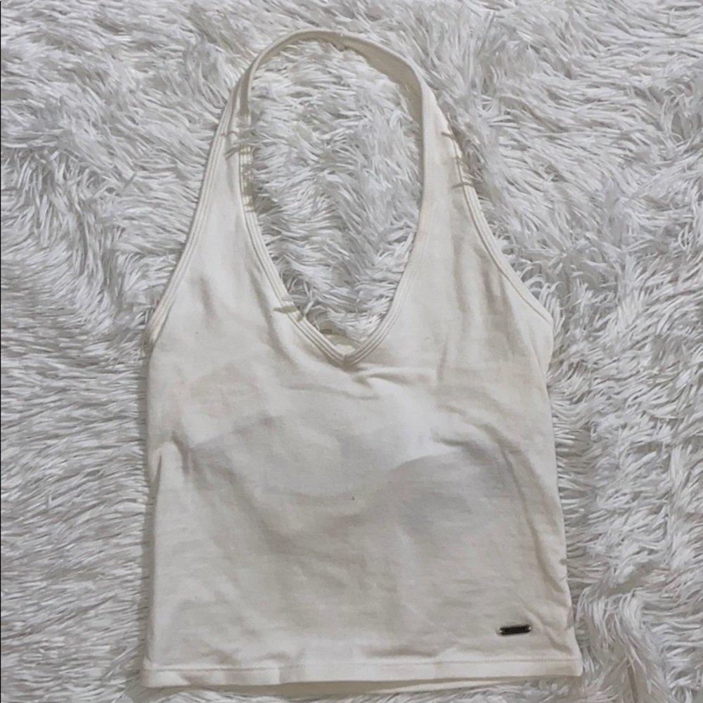 White Hollister halter top